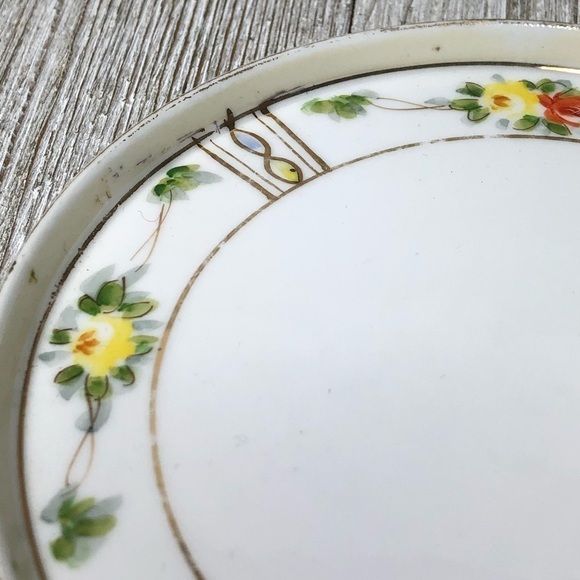 Vintage Hand Painted Nippon Porcelain Vanity Dish - Picture 6 of 10